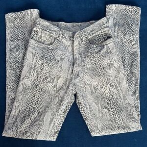 Vintage Peter‎ Golding snakeskin edgy moto stretch hippie grunge festival Jeans